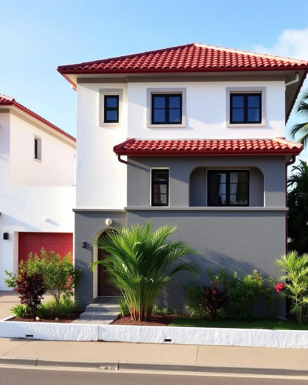 Fachada residencial branca